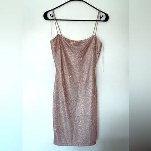 Light pink / nude sparkly party dress
